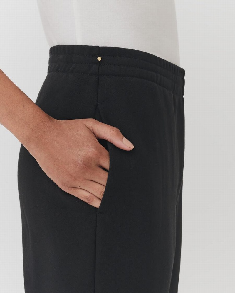 Pantalones Jogger Cuyana Terry Sculpted Mujer Negras | EAV4694AG