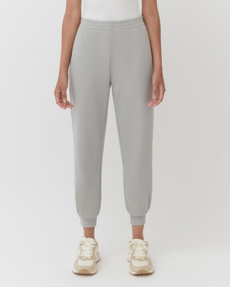 Pantalones Jogger Cuyana Terry Sculpted Mujer Gris | FAX658IT