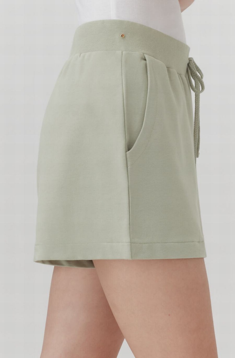 Short Cuyana French Terry Mujer Verde | RWZ588OG