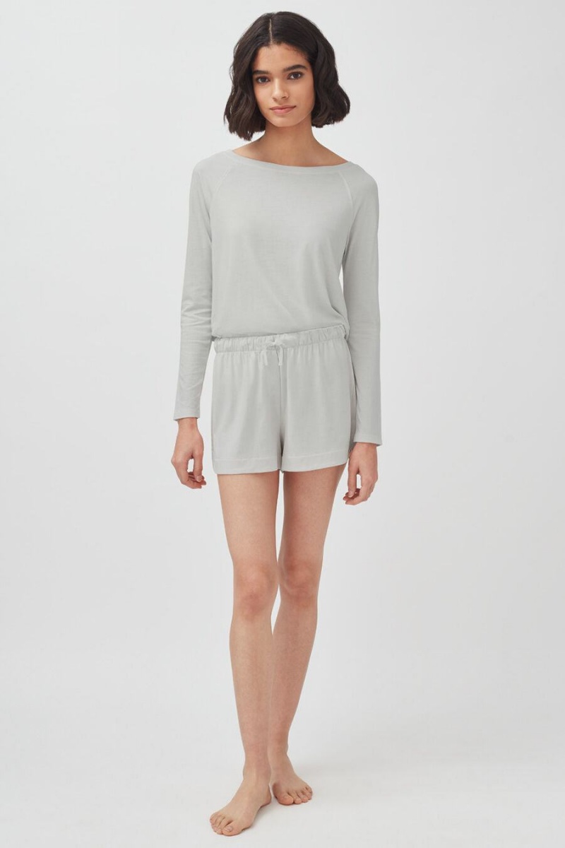 Short Cuyana Organic Pima Sleep Mujer Gris | RCS6648IN