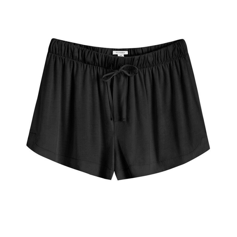 Short Cuyana Organic Pima Sleep Mujer Negras | SDX3593UP