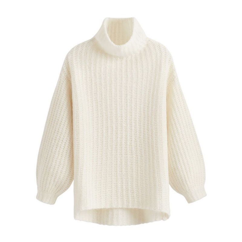 Truien Cuyana Alpaca Lana Turtleneck Mujer Blancas | NPF7970YK