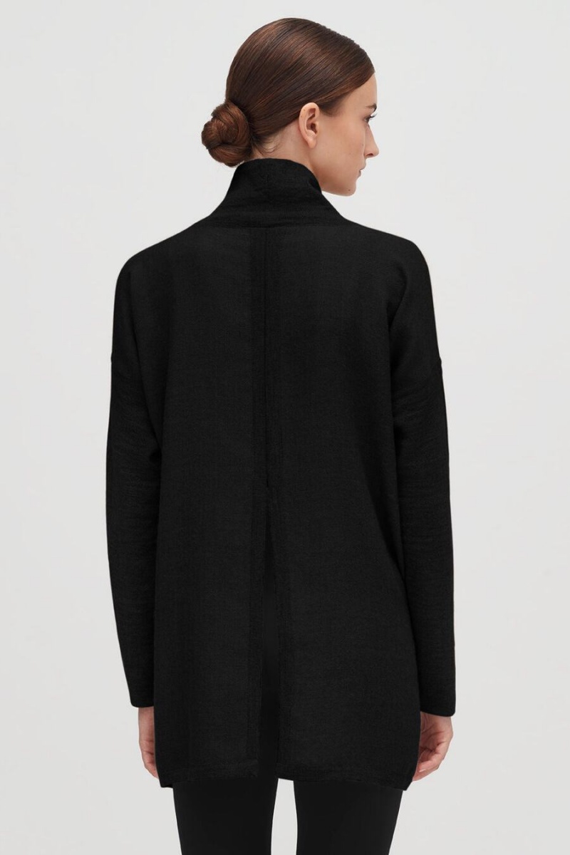 Truien Cuyana Alpaca Open-Back Turtleneck Mujer Negras | LOQ6291LZ