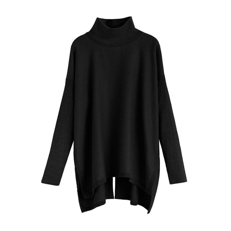 Truien Cuyana Alpaca Open-Back Turtleneck Mujer Negras | LOQ6291LZ