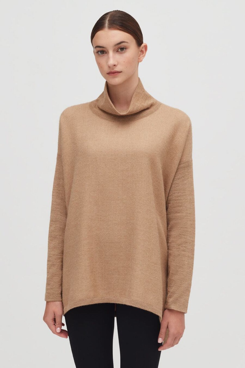 Truien Cuyana Alpaca Open-Back Turtleneck Mujer Marrones | WGS1116QN