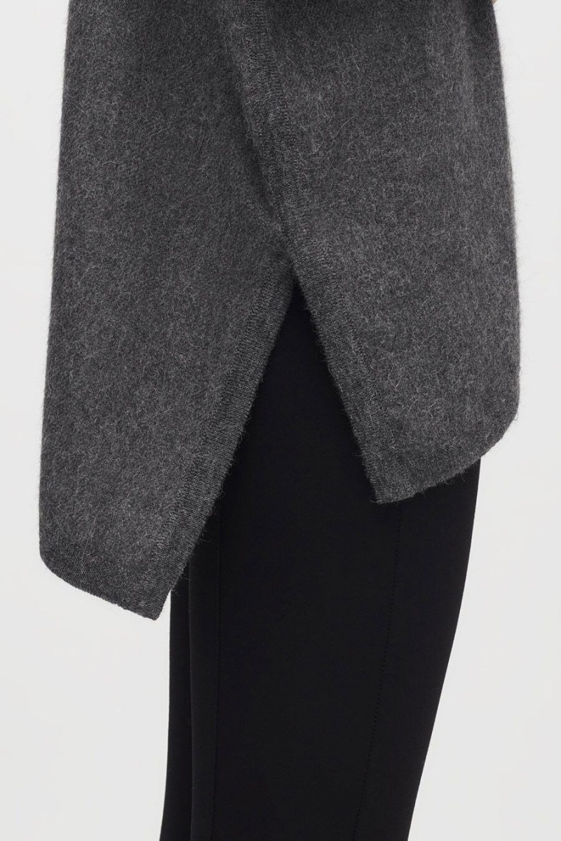 Truien Cuyana Alpaca Open-Back Turtleneck Mujer Gris | UKY6429SV