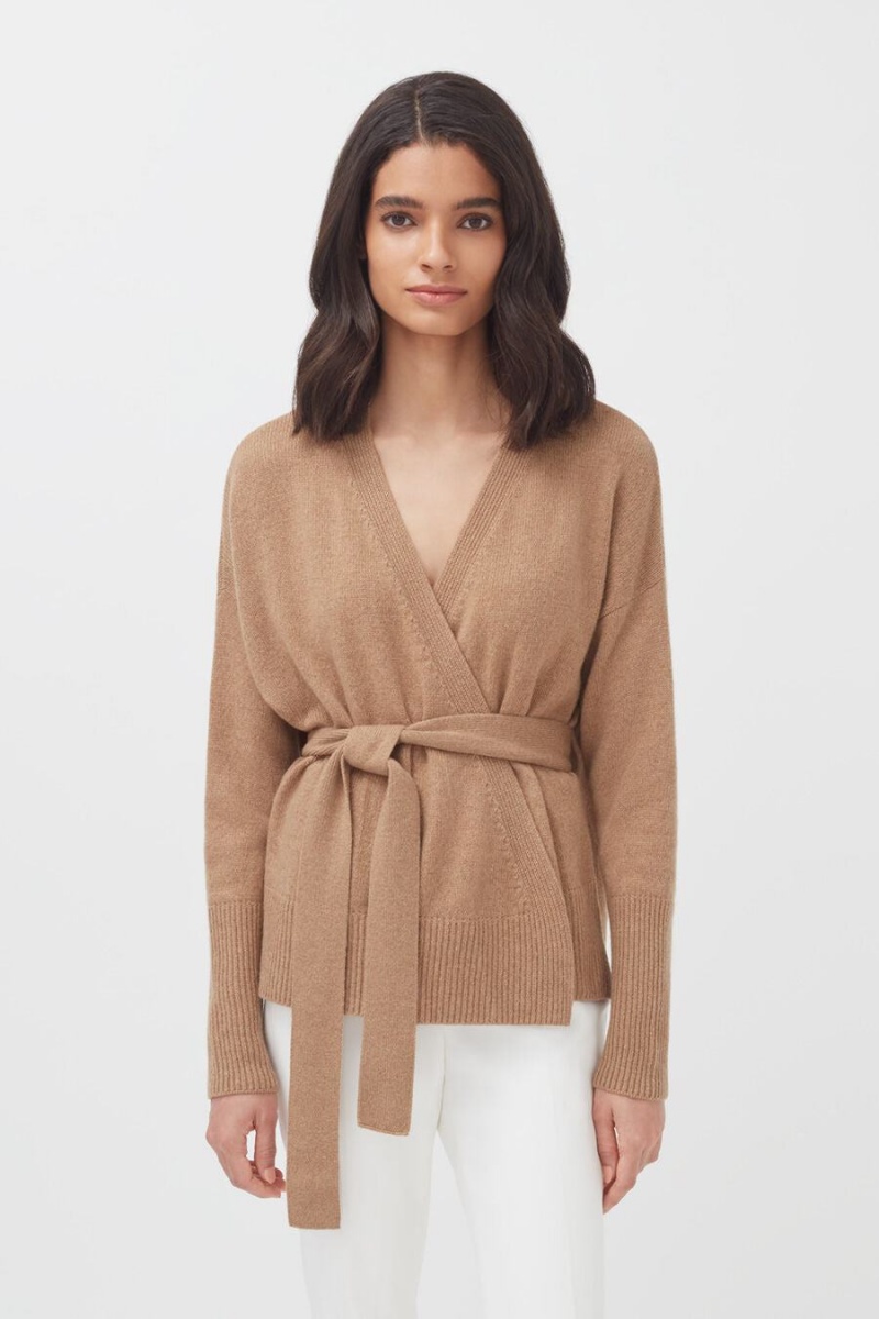 Truien Cuyana Cashmere Soft Wrap Mujer Marrones | PEW5011MF