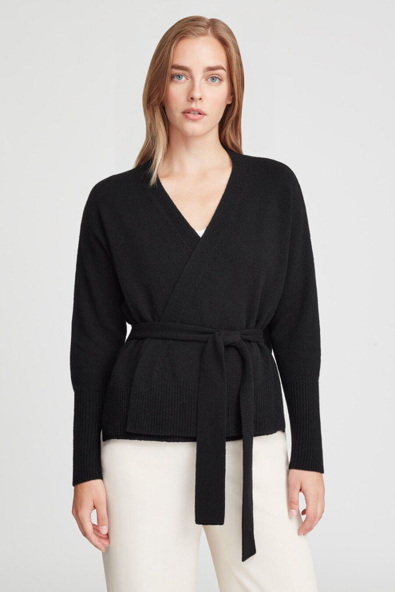 Truien Cuyana Cashmere Soft Wrap Mujer Negras | YVQ7084FM