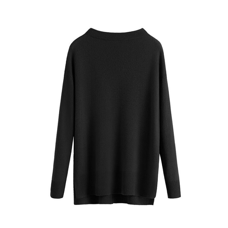 Truien Cuyana Single-Origin Cashmere Funnel Neck Mujer Negras | RSP5866HW