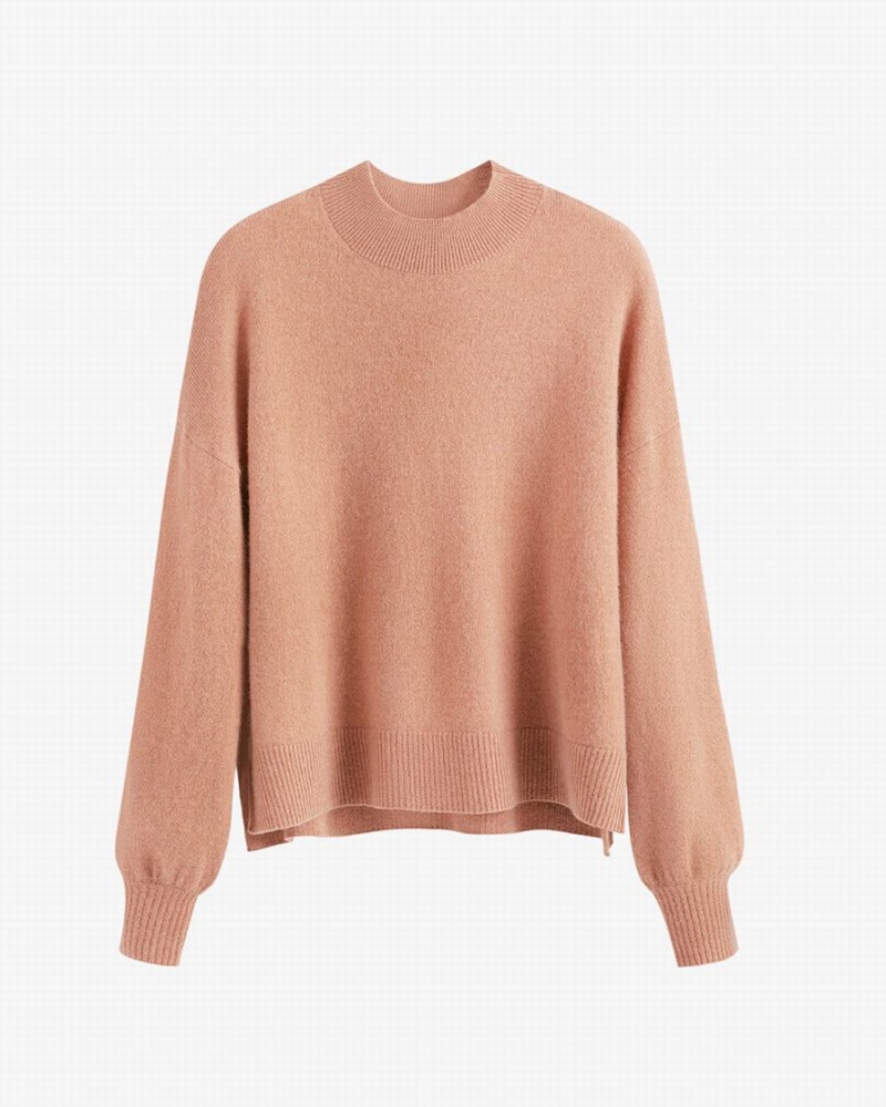 Truien Cuyana Single Origin Cashmere Cropped Mujer Beige | LNB3418LG