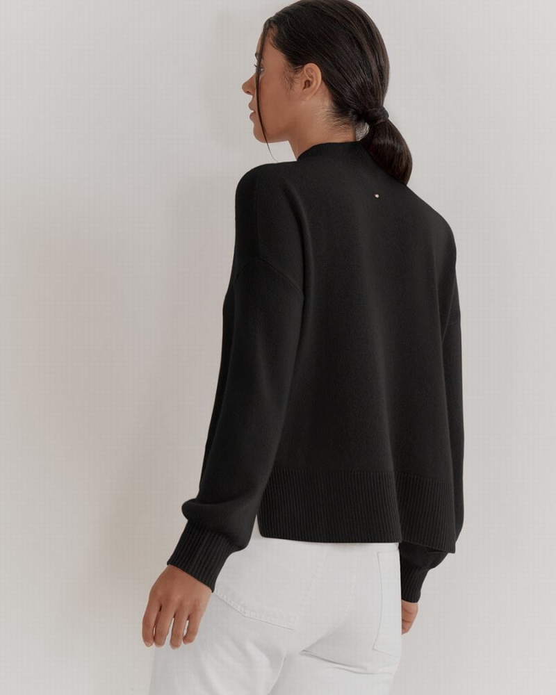 Truien Cuyana Single Origin Cashmere Cropped Mujer Negras | ZCA1112RG