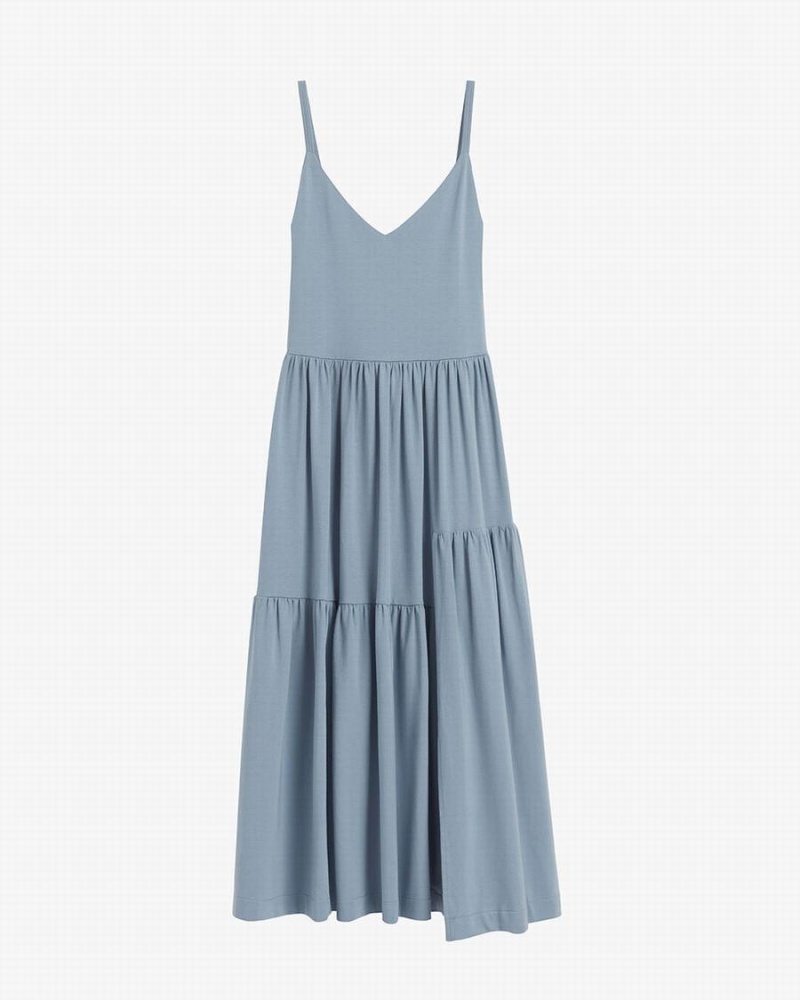 Vestido Cuyana Tiered Mujer Azules | LSM150NR